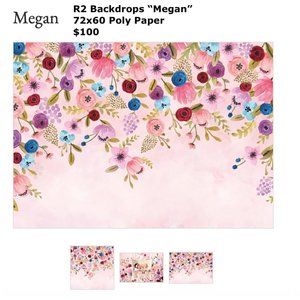 R2 Backdrops Professional Background for Photography "Megan" 72x60